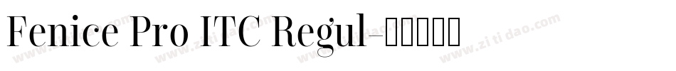 Fenice Pro ITC Regul字体转换